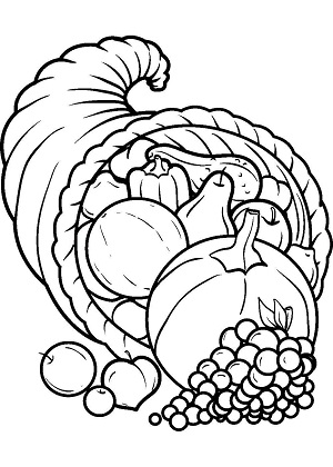 Раскраски День благодарения День благодарения — раскраска 1