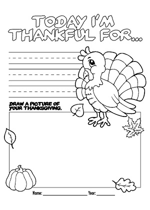 Раскраски День благодарения День благодарения — раскраска 10