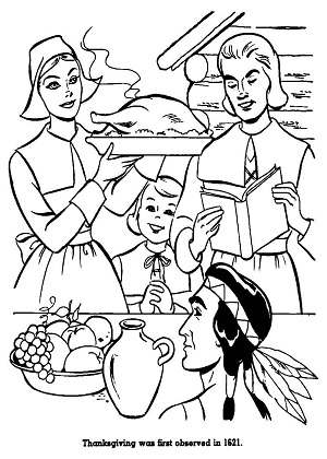 Раскраски День благодарения День благодарения — раскраска 16
