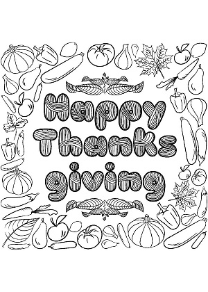 Раскраски День благодарения День благодарения — раскраска 17
