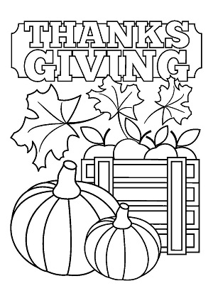 Раскраски День благодарения День благодарения — раскраска 18