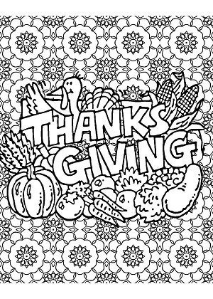 Раскраски День благодарения День благодарения — раскраска 20