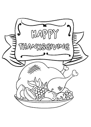 Раскраски День благодарения День благодарения — раскраска 23