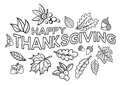 Раскраски День благодарения День благодарения — раскраска 24