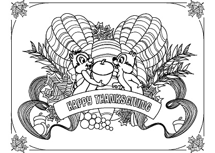 Раскраски День благодарения День благодарения — раскраска 33