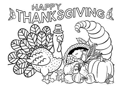 Раскраски День благодарения День благодарения — раскраска 35