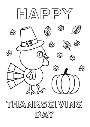 Раскраски День благодарения День благодарения — раскраска 4