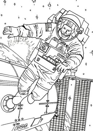 Раскраски День космонавтики День космонавтики раскраска 11