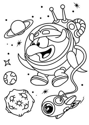 Раскраски День космонавтики День космонавтики раскраска 13
