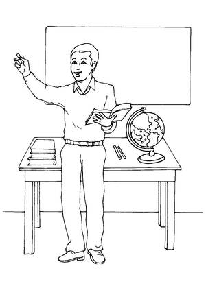 Раскраски День учителя День учителя – раскраска 22