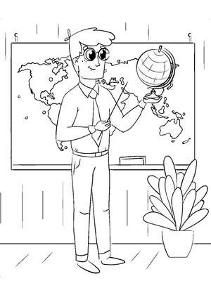 Раскраски День учителя День учителя – раскраска 24