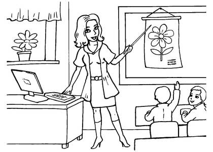 Раскраски День учителя День учителя – раскраска 32