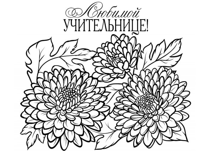 Раскраски День учителя День учителя – раскраска 53