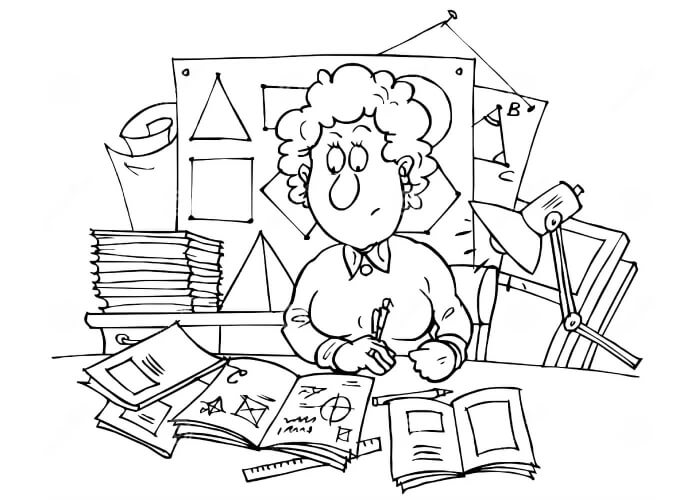 Раскраски День учителя День учителя – раскраска 59