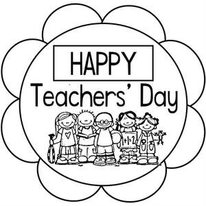 Раскраски День учителя День учителя – раскраска 8