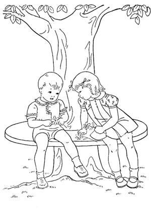 День защиты детей — раскраска 11