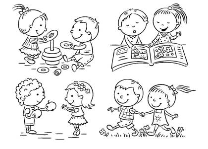 День защиты детей — раскраска 15