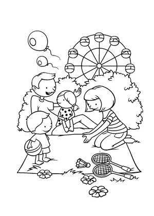 День защиты детей — раскраска 31