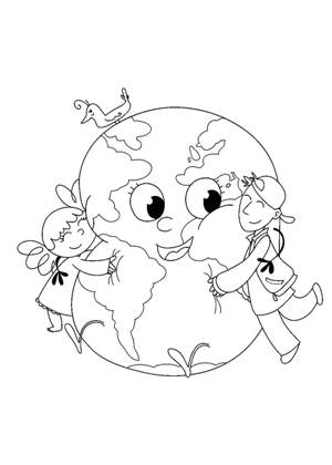 День защиты детей — раскраска 4