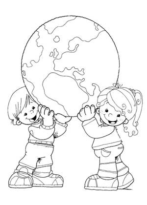 День защиты детей — раскраска 5