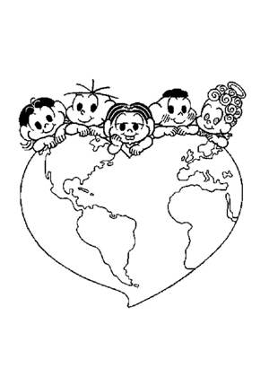 День защиты детей — раскраска 7