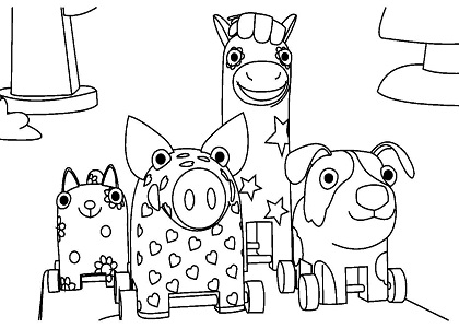 Раскраски Деревяшки Деревяшки – раскраска 16