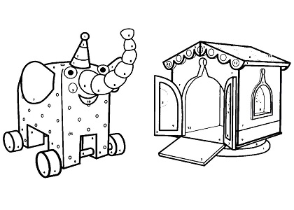 Раскраски Деревяшки Деревяшки – раскраска 17
