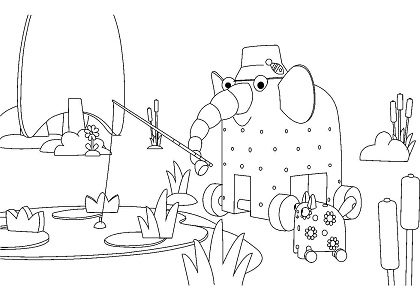 Раскраски Деревяшки Деревяшки – раскраска 18