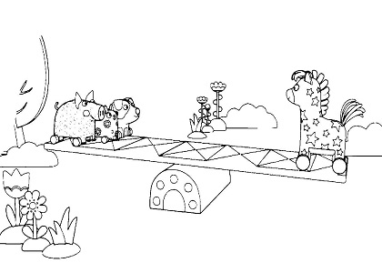 Раскраски Деревяшки Деревяшки – раскраска 21