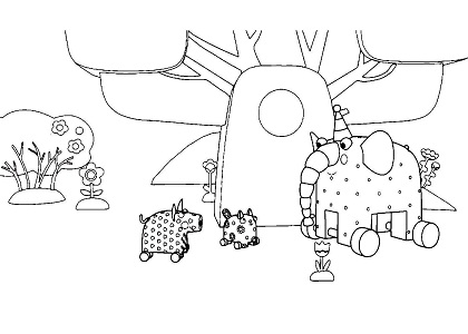 Раскраски Деревяшки Деревяшки – раскраска 22