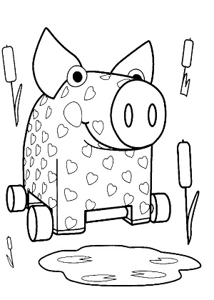 Раскраски Деревяшки Деревяшки – раскраска 3