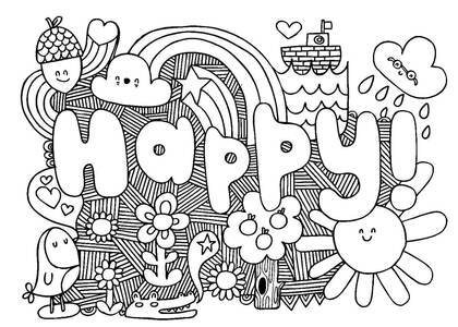 Для личного дневника – раскраска 6