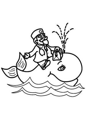 Доктор Айболит — раскраска 1