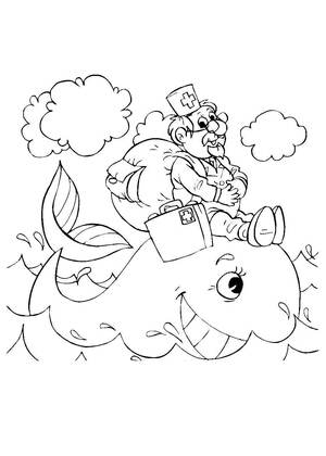 Доктор Айболит — раскраска 15