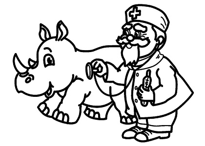 Доктор Айболит — раскраска 17