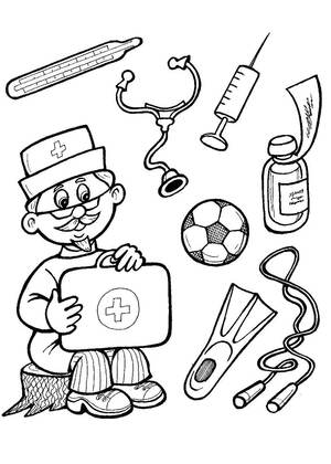 Доктор Айболит — раскраска 2