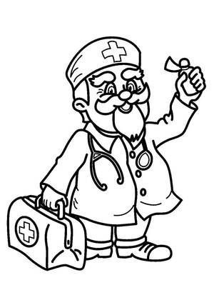 Доктор Айболит — раскраска 3