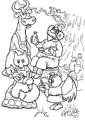 Доктор Айболит — раскраска 7