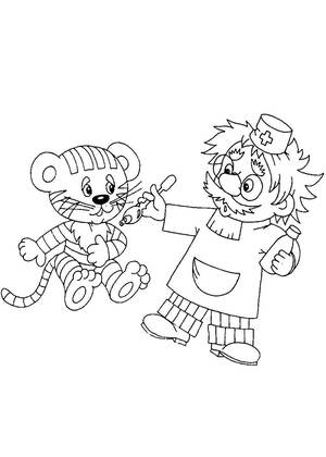 Доктор Айболит — раскраска 8