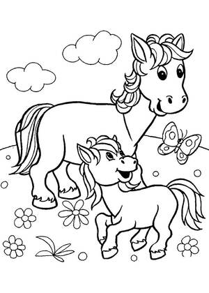 Домашние животные – раскраска 1