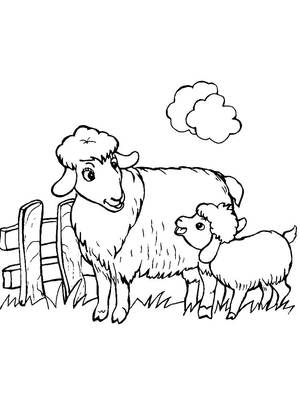 Домашние животные – раскраска 3