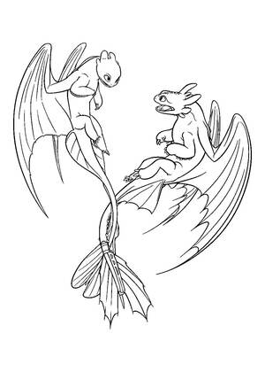 Драконы — раскраска 20