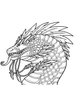 Драконы — раскраска 5