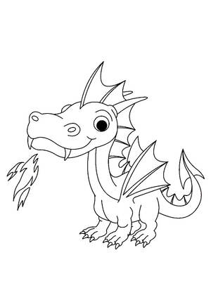 Драконы — раскраска 8