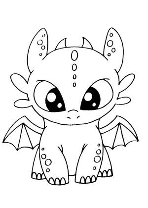 Драконы — раскраска 9