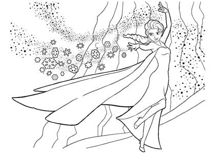 Раскраски Эльза Эльза раскраска 1