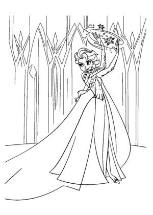 Раскраски Эльза Эльза раскраска 11