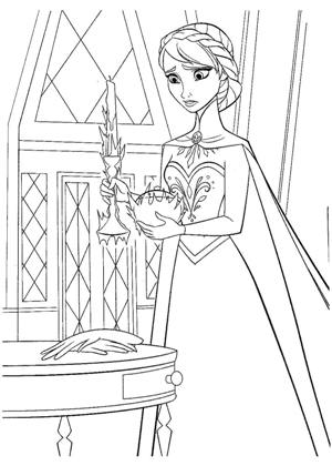 Раскраски Эльза Эльза раскраска 12