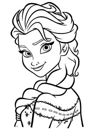 Раскраски Эльза Эльза раскраска 13