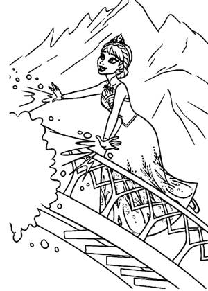 Раскраски Эльза Эльза раскраска 14